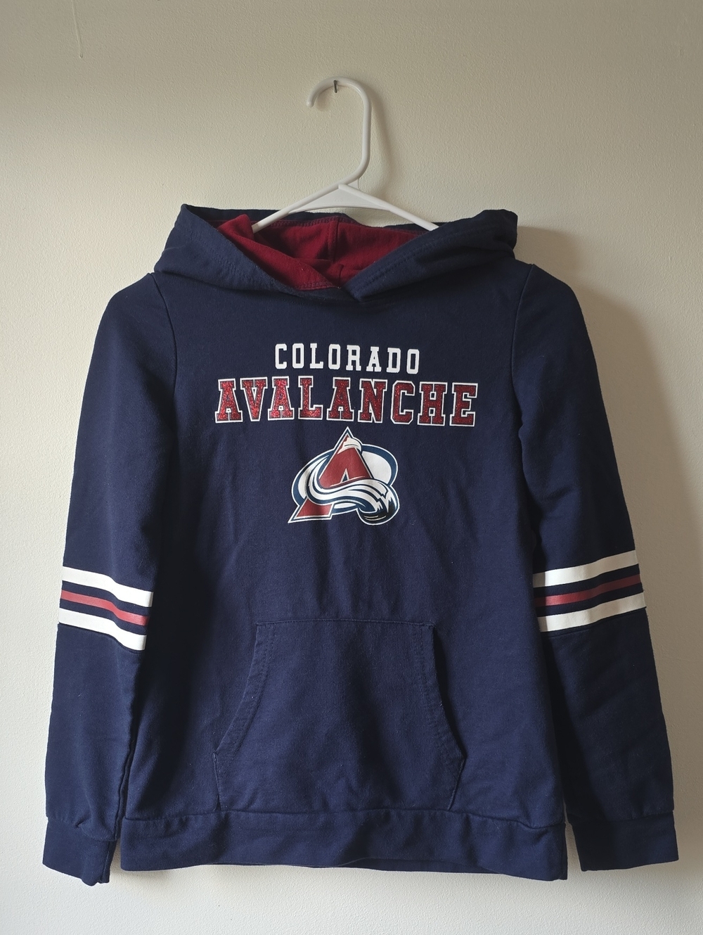 NHL Colorado Avalanche Navy Hoodie with Maroon Accents